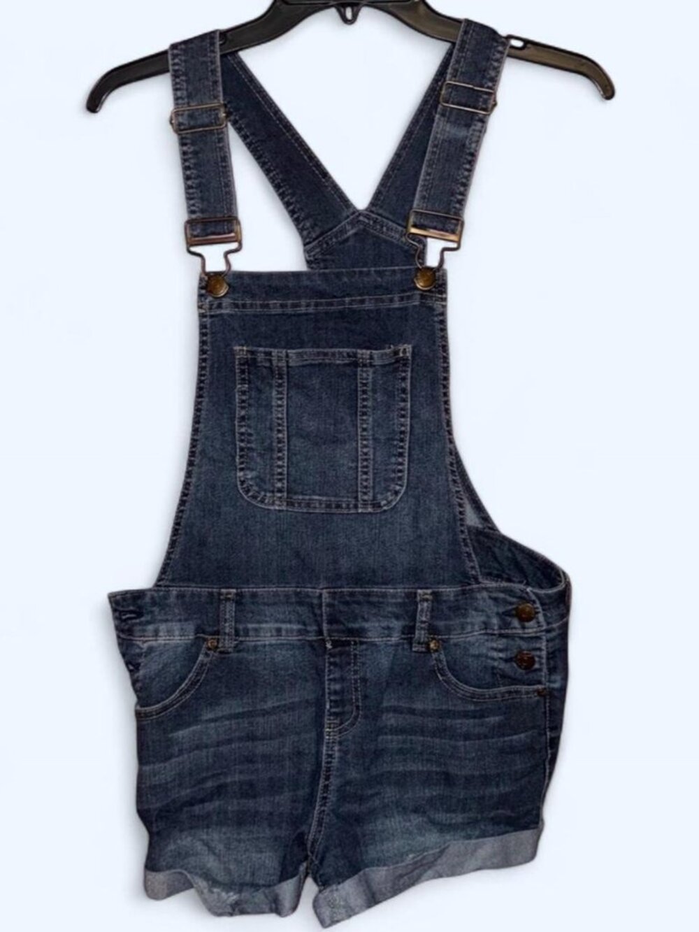 Blue Spice Denim Short Overalls